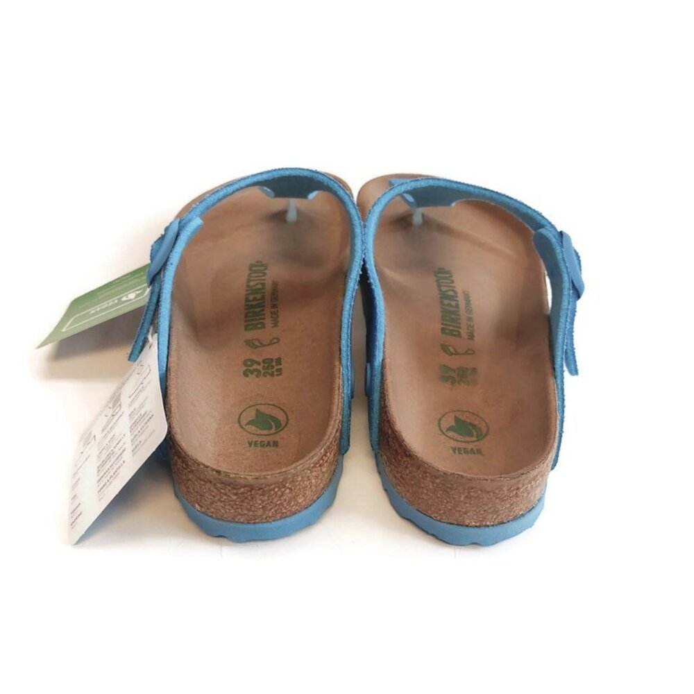 Birkenstock Womens Size 8 Gizeh Canvas Vegan Sandals EU 39 Sky Blue Regular Fit - Picture 7 of 11